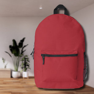 Mochila Impresa Color sólido rojo Cranberry Clásica Elegante