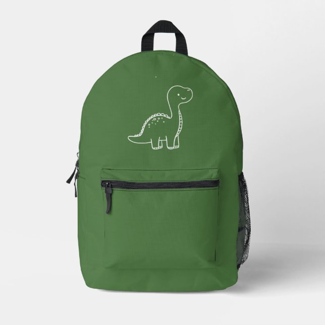Mochila Impresa Color sólido verde feroz (Anverso)
