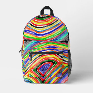 Mochila Impresa "Color Vortex" – Abstract Art Backpack