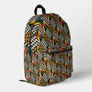 Mochila Impresa Colores Africanos Vivos En Patrón Gráfico De Diama