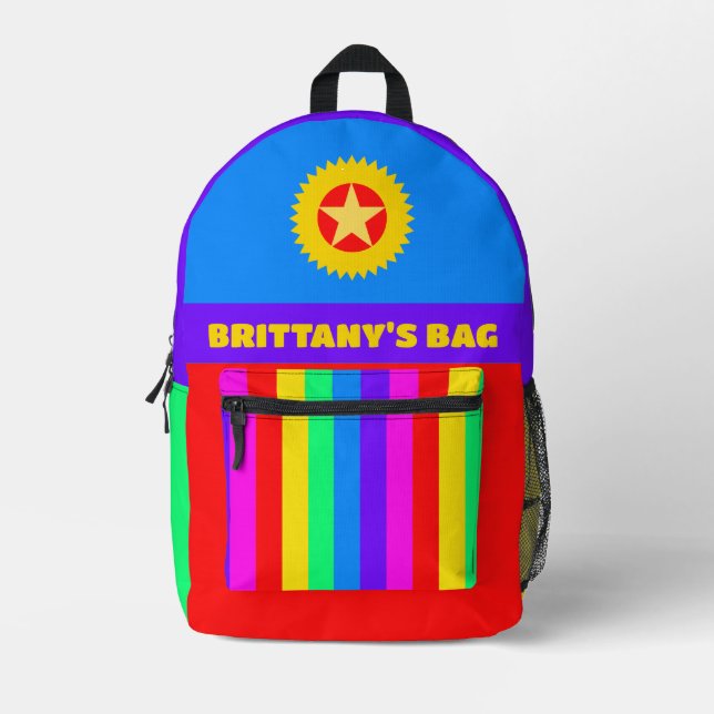 Mochila Impresa Colores arcoiris (Anverso)