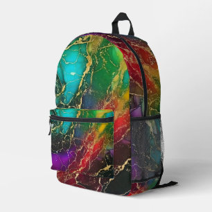 Mochila Impresa Colores arcoiris Tote de tinta de alcohol