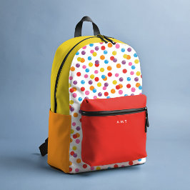 Mochila Impresa Colores de arcoiris Nombre personal Gumball Inicia