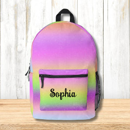 Mochila Impresa Colores de arcoiris resplandecientes personalizado