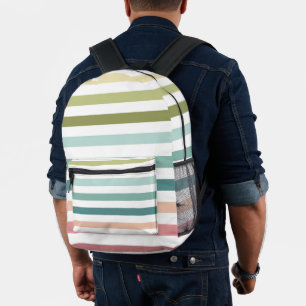 Mochila Impresa Colores de primavera rayas brillantes arco iris