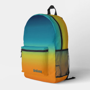 Mochila Impresa Colores del cielo del atardecer del suroeste perso