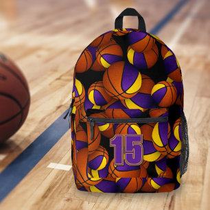 Mochila Impresa Colores del equipo de baloncesto infantil de oro p