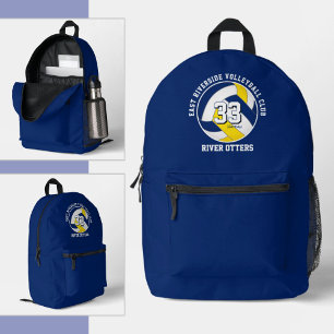Mochila Impresa colores del equipo de voleibol para niños y adoles