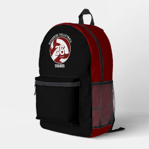 Mochila Impresa colores del equipo deportivo blanco granate jugado