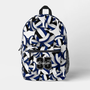 Mochila Impresa colores oscuros del equipo de voleibol azul negro