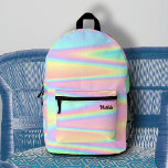 Mochila Impresa colores pastel abstractos<br><div class="desc">mochila de fondo pastel</div>