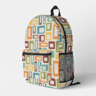 Mochila Impresa Colorful Mid Century style shapes