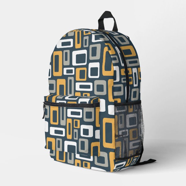 Mochila Impresa Colorful Mid Century style shapes (Esquina derecha trasera )