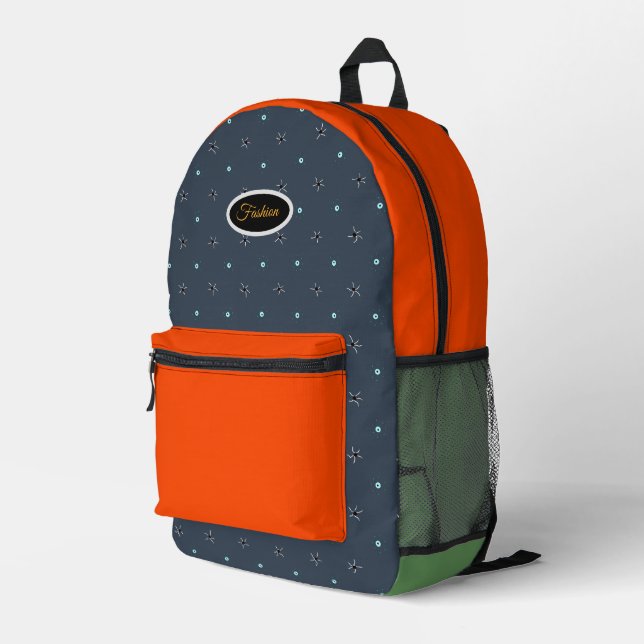 Mochila impresa colorida (Esquina derecha trasera )