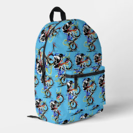 Mochila Impresa Colorida Bicicleta Bmx Flatland