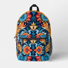 Mochila Impresa Colorida elegancia floral de Boho: Vibrante Mandal
