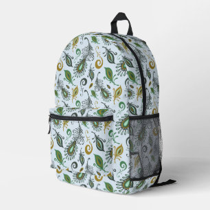 Mochila Impresa Coloridas y diversas plumas