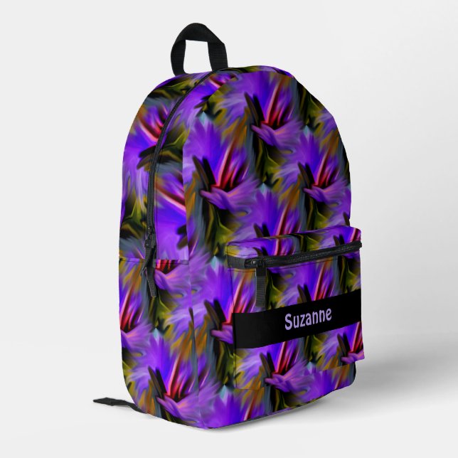 Mochila Impresa Colorido Abstracto Brotes de pincel Personalizado (Esquina izquierda trasera)