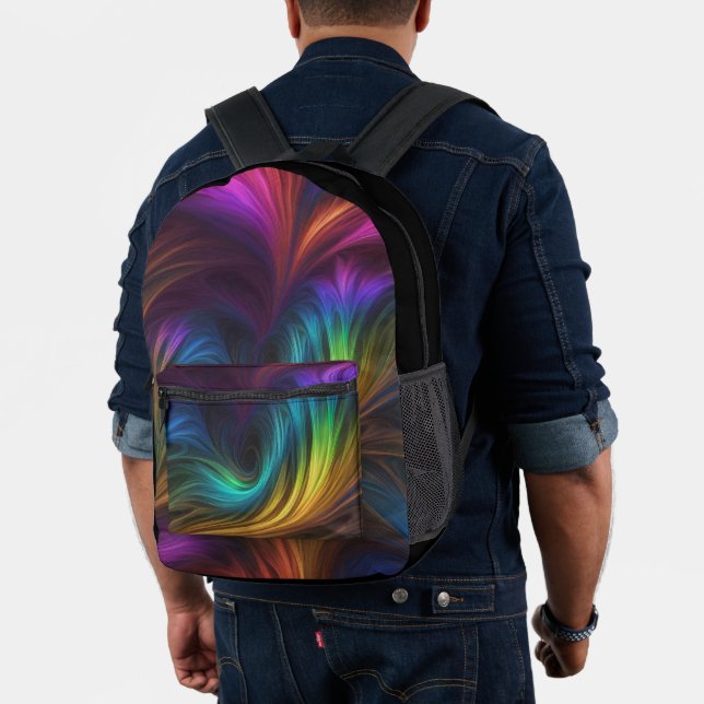 Mochila Impresa Colorido Arcoiris Swirl (Insitu (Modelo))