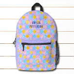 Mochila Impresa Colorido patrón moderno de diamantes de onja<br><div class="desc">Las mochilas de nombres personalizados del patrón de diamantes de color moderno presentan un patrón de diamante colorido en rosa,  púrpura,  azul y amarillo. Perfecto para volver a la escuela,  deportes,  gimnasia,  viajes y más. Diseñado por ©2023 Evco Studio www.zazzle.com/store/evcostudio</div>