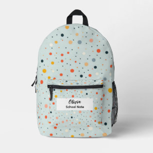 Mochila Impresa Colorido Punto Suministros de Regreso a Clases