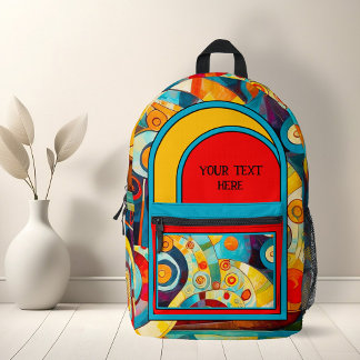 Mochila Impresa Colorido Resumen Arte Moderno