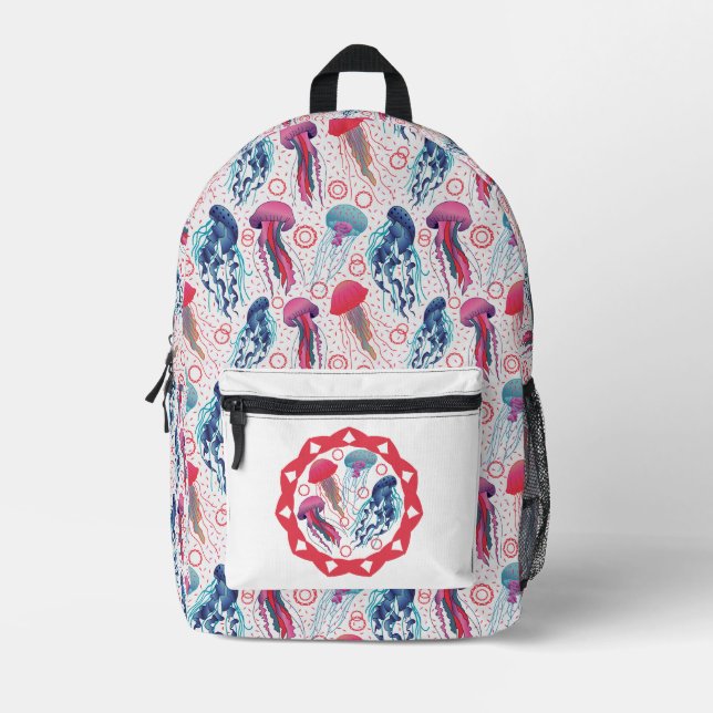 Mochila Impresa Coloridos Jellyfishes (Anverso)