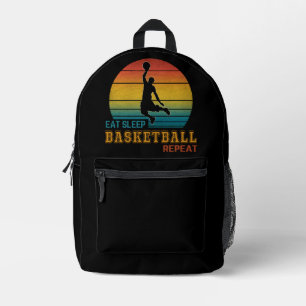Mochila Impresa Comer Dormir Baloncesto Repetir 