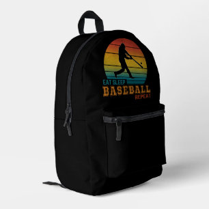 Mochila Impresa Comer Dormir Béisbol Repetir