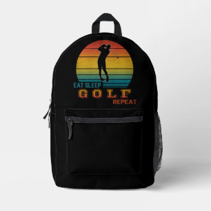 Mochila Impresa Comer Dormir Golf Repetir
