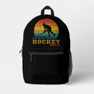 Mochila Impresa Comer Dormir Hockey Repetir