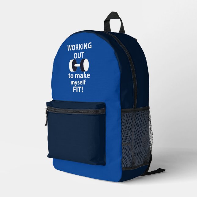 Mochila Impresa Cómo Trabajar En Los Pesos De Trabajo (Esquina derecha trasera )