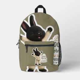 Mochila Impresa con Conejo de Estiramiento Matutin