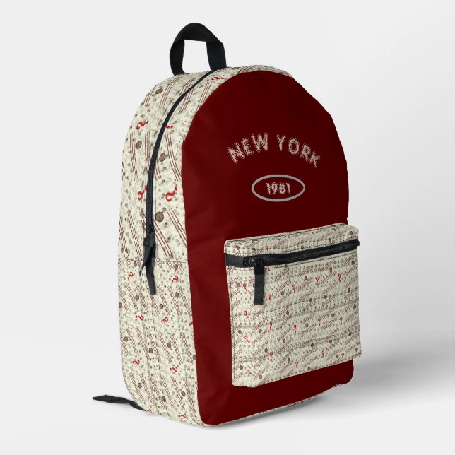 Mochila impresa con estampado (Esquina izquierda trasera)