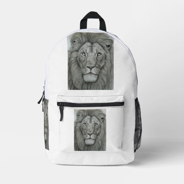 Mochila Impresa con León Majestuoso (Anverso)
