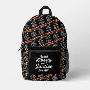 Mochila Impresa Con Libertad y Justicia para Todos Protesta Libert