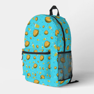 Mochila impresa con motivos de hamburguesas