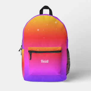 mochila impresa con nombre de chica personalizado
