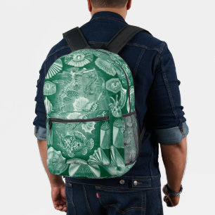 Mochila Impresa Conchas y peces vintage Teleostei por Ernst Haecke