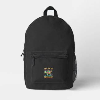 Mochila Impresa Conciencia sobre el Autismo Está Bien Ser Un Poco