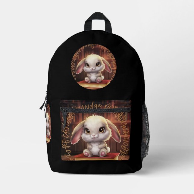 Mochila Impresa Conejito de aprendizaje (Anverso)