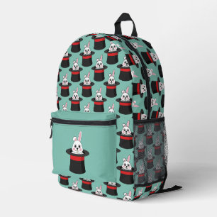 Mochila Impresa Conejito en el patrón Gorra del asistente