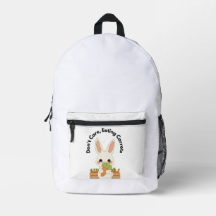 Mochila Impresa Conejito Lindo Comiendo Zanahorias Estética