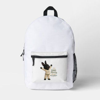 Mochila Impresa Conejo de estiramiento matutino Sticker