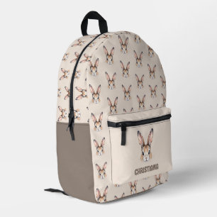 Mochila Impresa Conejo de Pascua neutral moderno y acuarela person