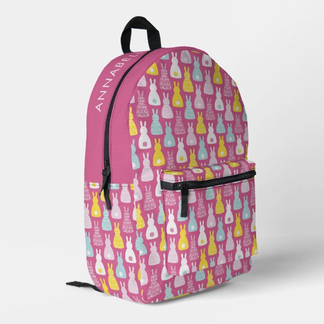 Mochila Impresa Conejo de Pascua patrón (Esquina izquierda trasera)