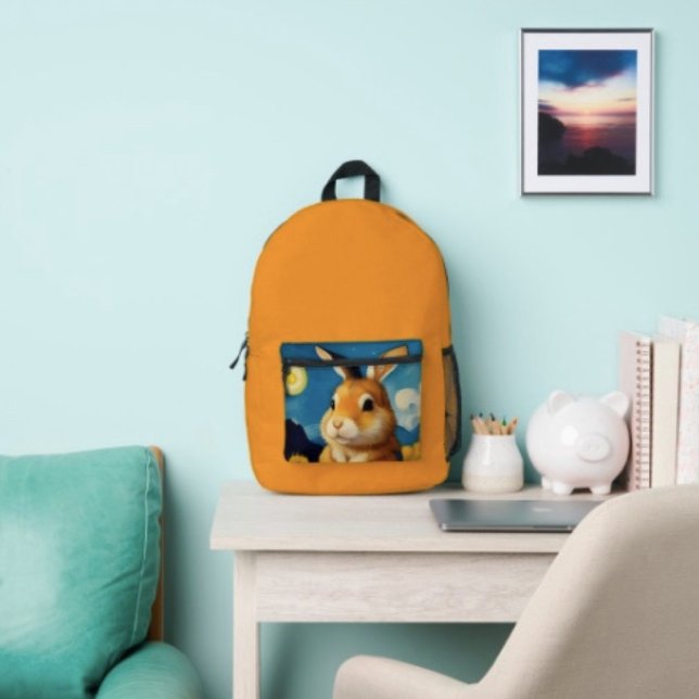 Mochila Impresa Conejo de primavera estrellado  (Subido por el creador)