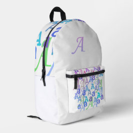 Mochila Impresa Confeti de Letras "A"