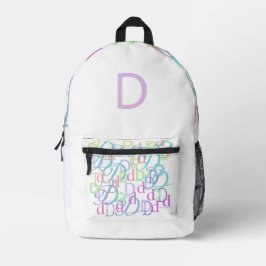 Mochila Impresa Confeti de Letras "D"