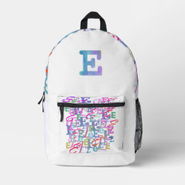 Mochila Impresa Confeti de Letras "E"